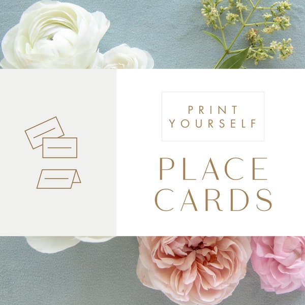 table place setting cards template Printable Place Cards - Made to Match - Choose any of our designs and we will make you a printable!