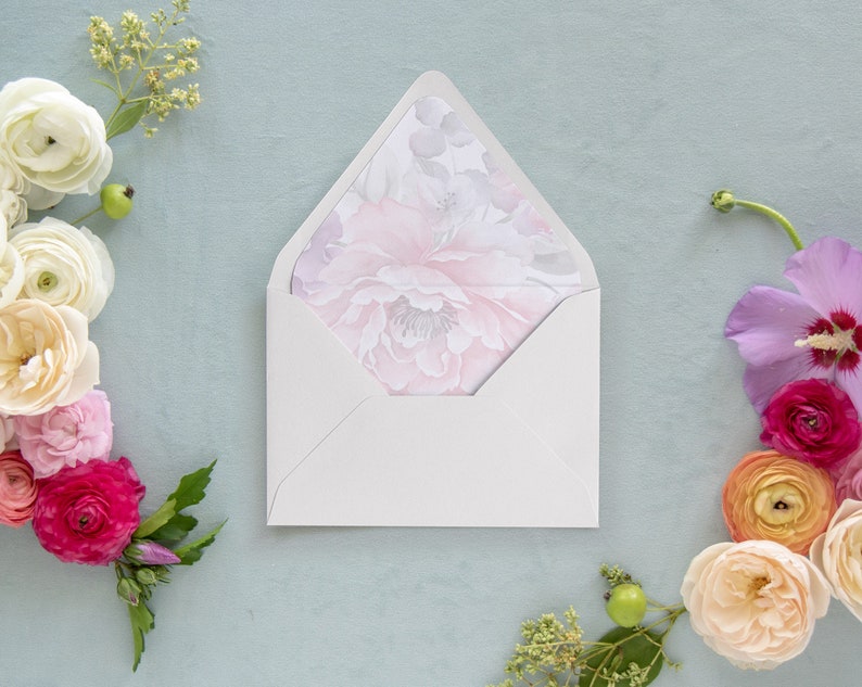 Lined Envelopes, Printed Envelopes Liners, Patterned Envelope, Envelope Printing, Floral Envelope Liner Destiny image 1