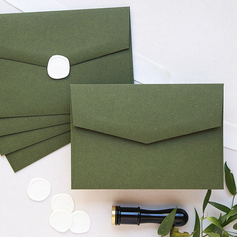 Forest Green Envelopes A7 Size Fits 5x7 Premium Etsy