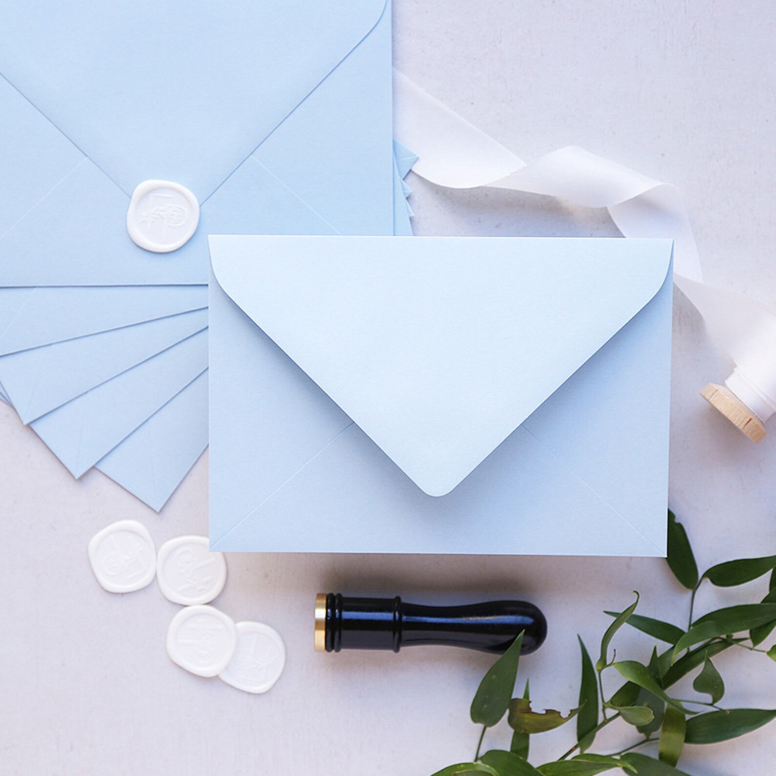 Light Blue Envelopes A7 Size Fits 5x7 Premium Etsy