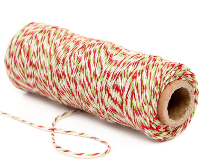 100 Yard Spool of Twine Red and Green Bakers Twine Bakers Twine 4 Ply