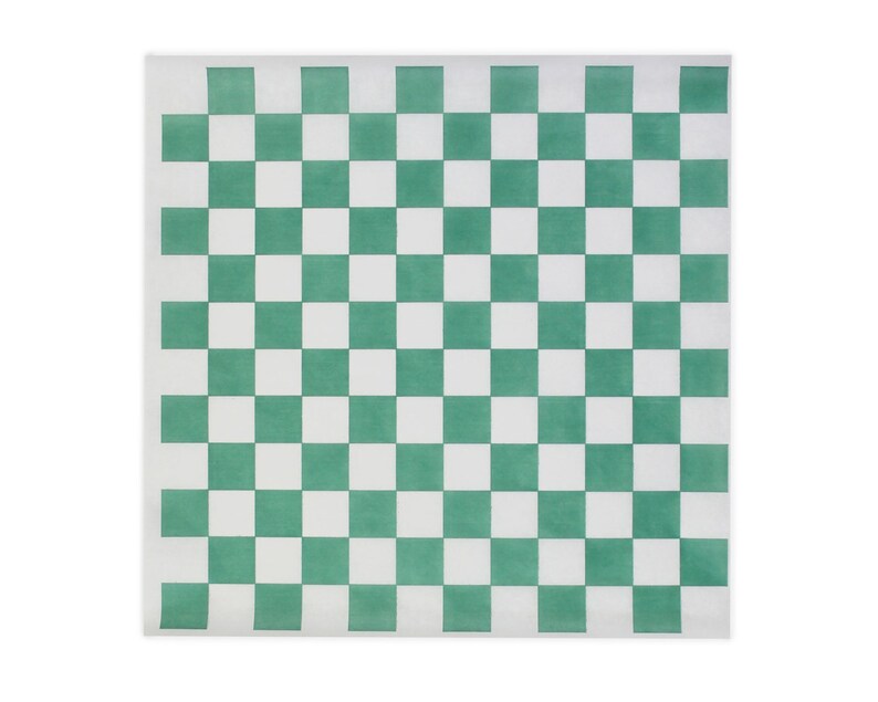 St Patrick/'s Day Food Wraps Food Box Liner 12 x 12 Checkered Sandwich Wrap Green and White Check Deli Wrap Christmas Picnic Wax Paper