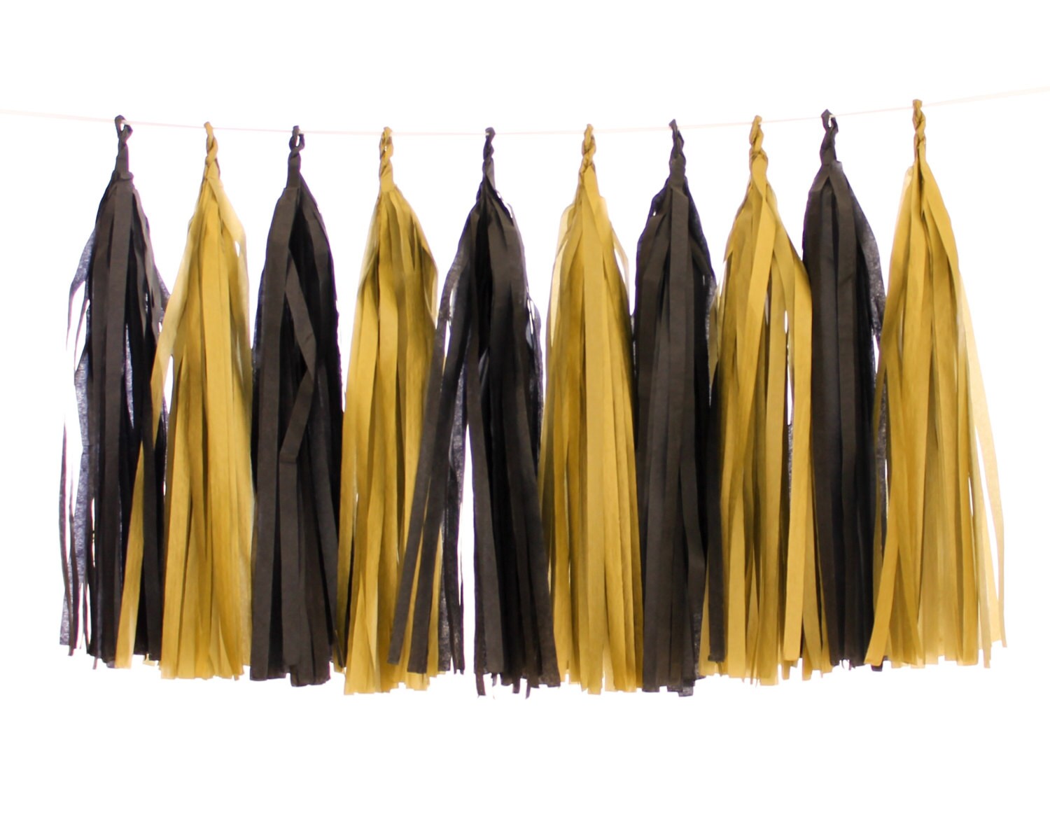Tissue Paper Tassels Black and Gold Tassel Garland 1st Etsy
