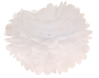 Pom Pom, Tissue Paper Pom Pom Ball, Tissue Paper Pompoms, White Pom Poms, Wedding Backdrop Engagement Party Hanging Poms Bridal Shower Decor