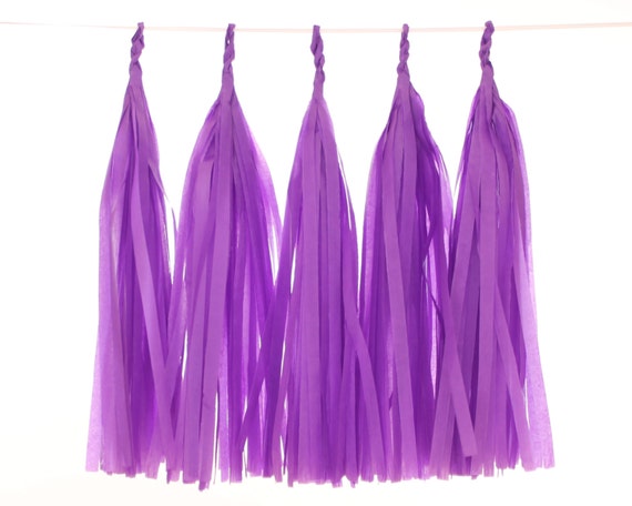 purple tassel garland