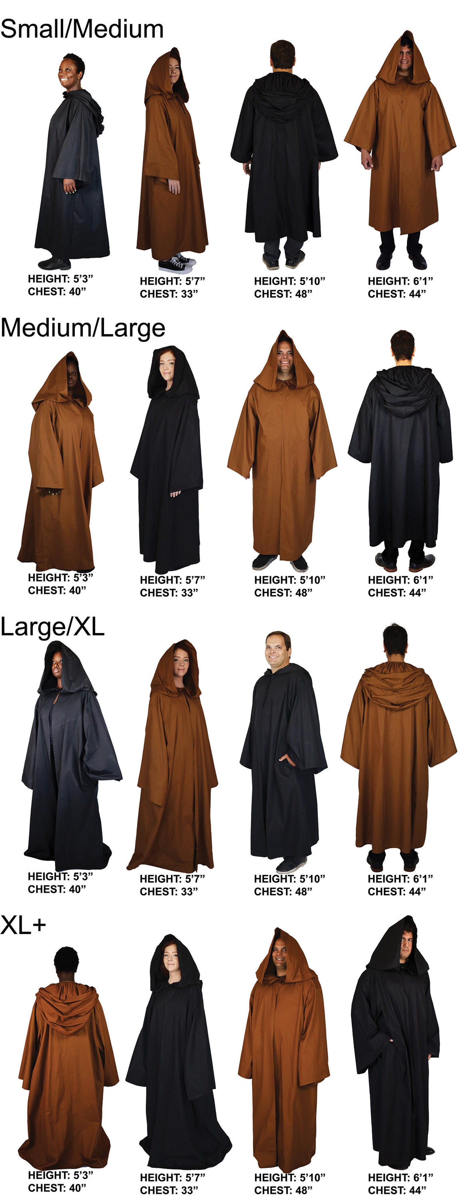 Jedi Style Robe With Oversized Hood & Pockets Star Wars Etsy