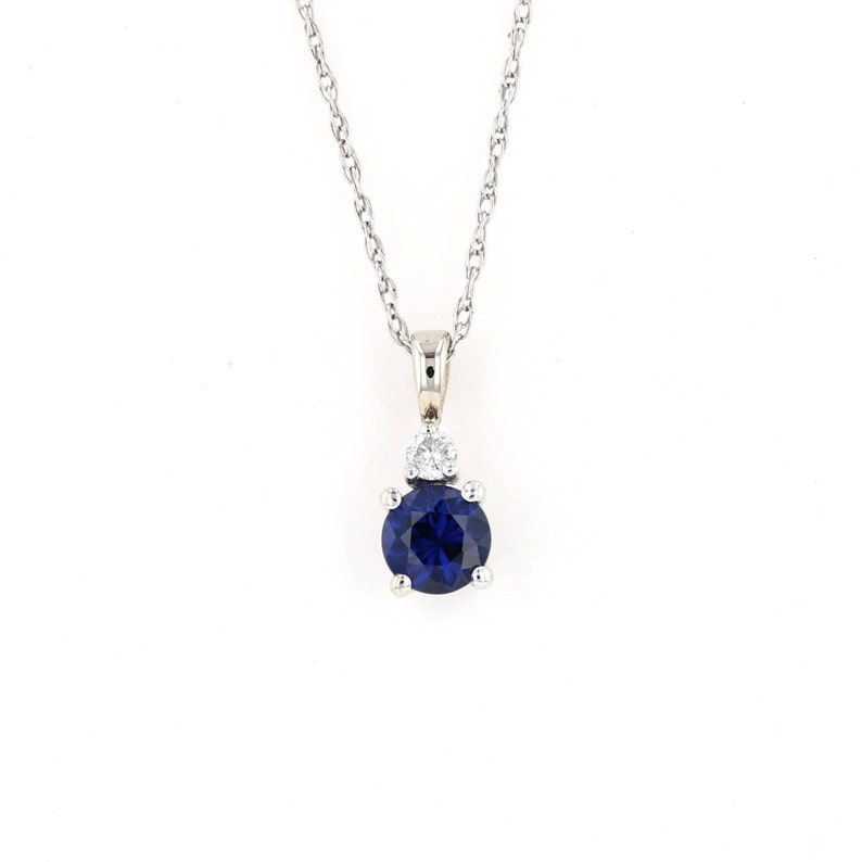 Sapphire /& Diamond Pendant
