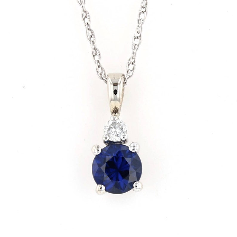Sapphire /& Diamond Pendant