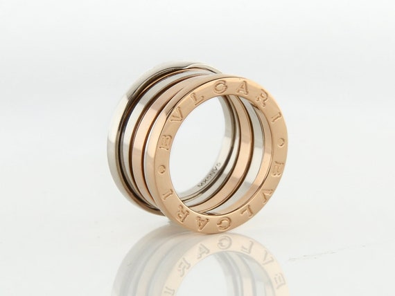 Pre owned Bvlgari B.zero Two Tone Ring in 18K Rose Gold White Gold Etsy Australia