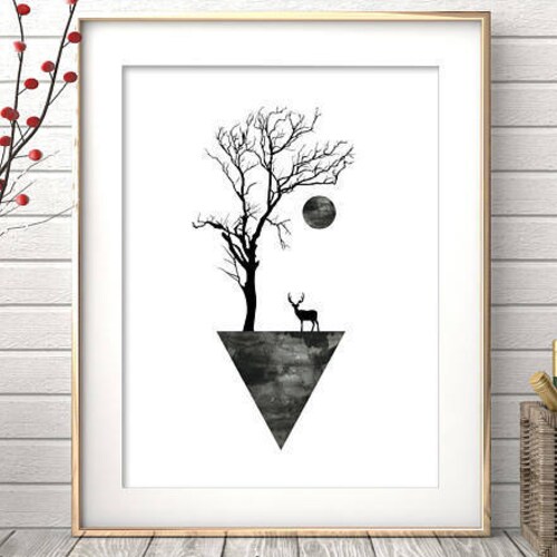 Cactus Art Potted Cactus Botanical Print Tropical Wall Art Etsy