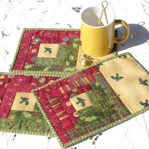 Log Cabin Mug Rugs Pattern image 1