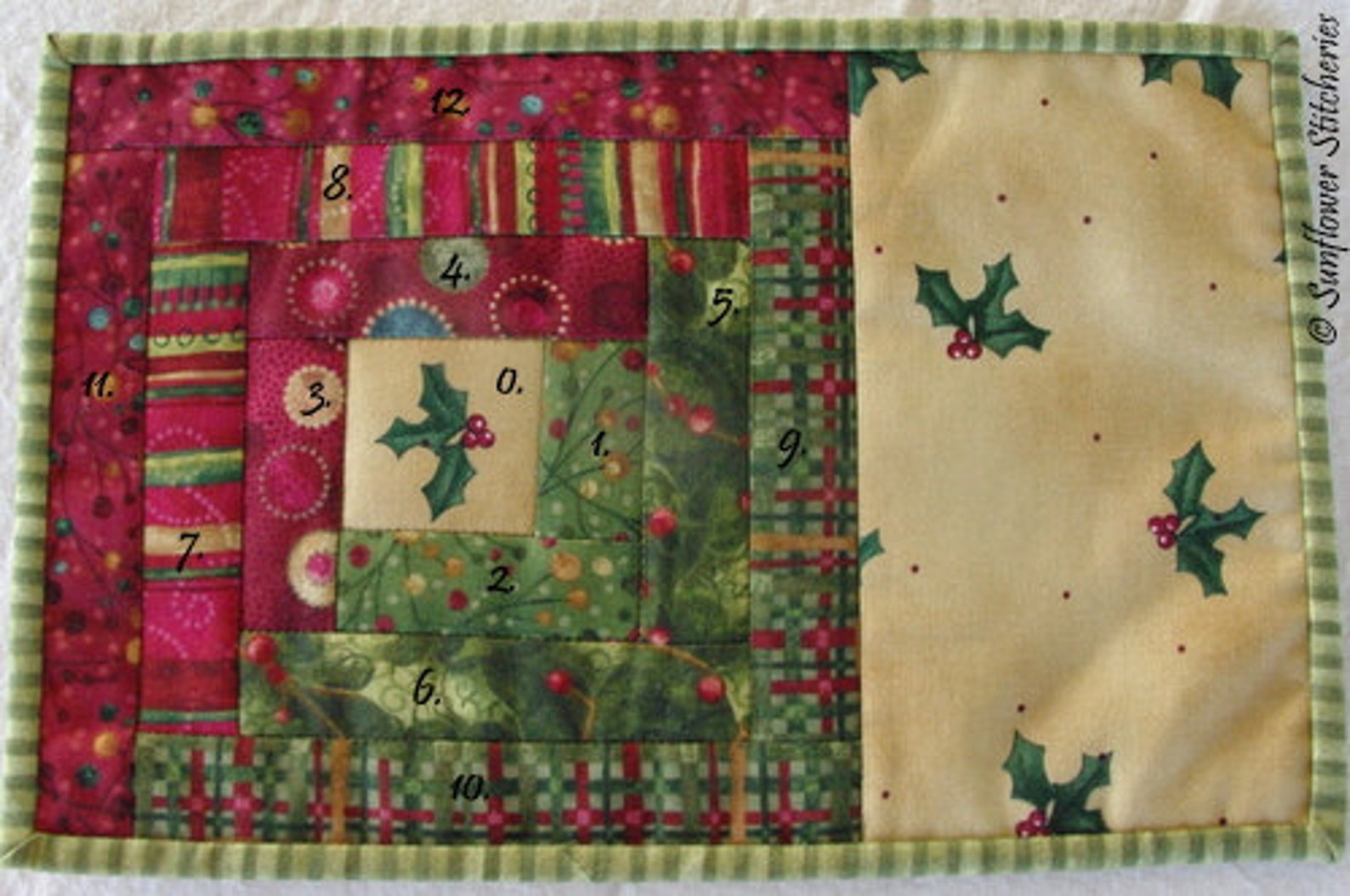 Log Cabin Mug Rugs Pattern Etsy