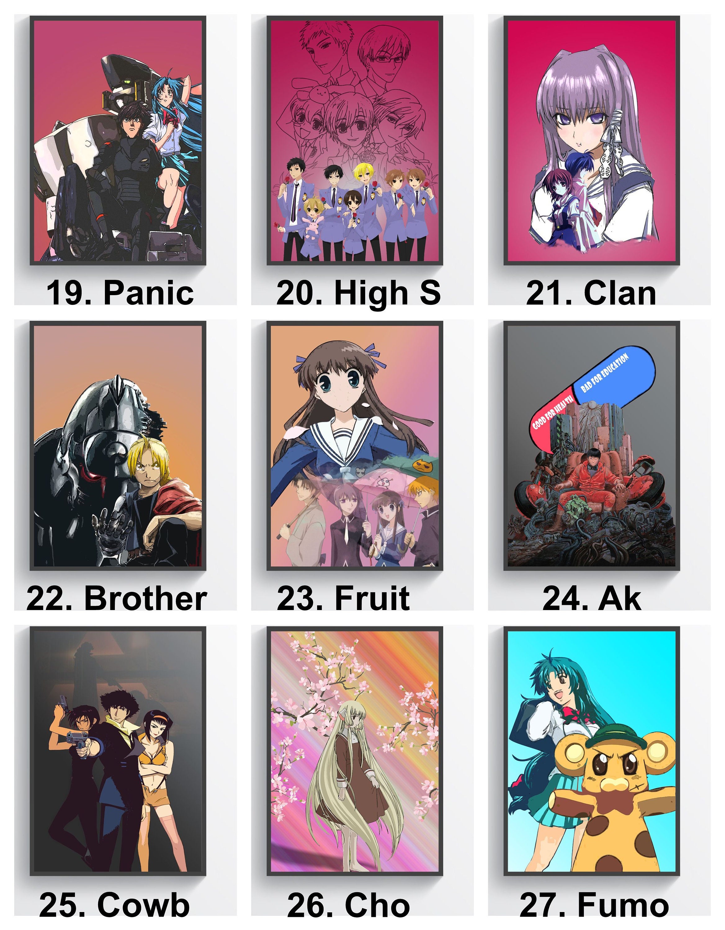 Anime Poster Original Minimalistic Art Gifting Home Decor Etsy UK