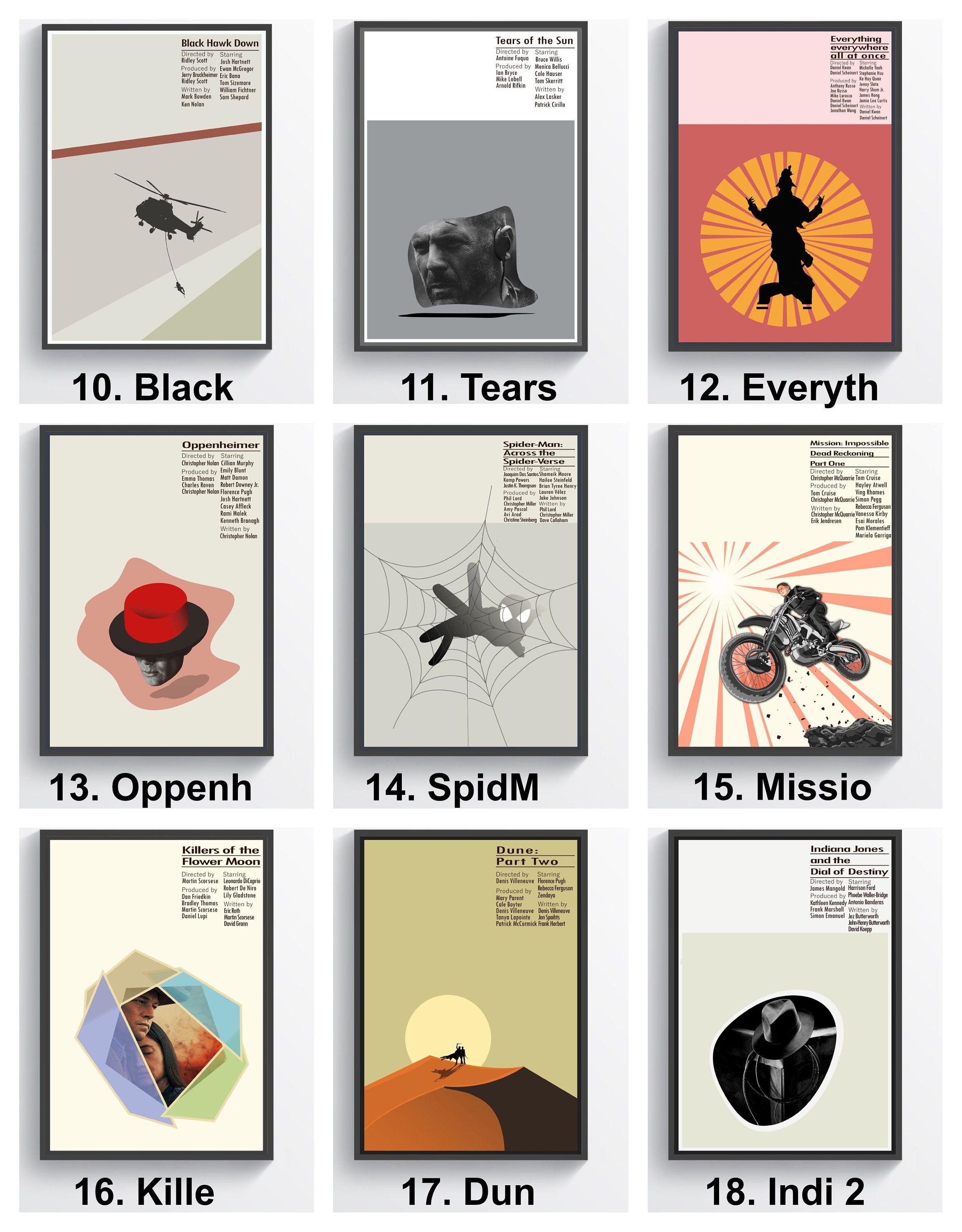 Minimalist Movie Posters Art Print Custom Movie Wall Art, Movie Home ...