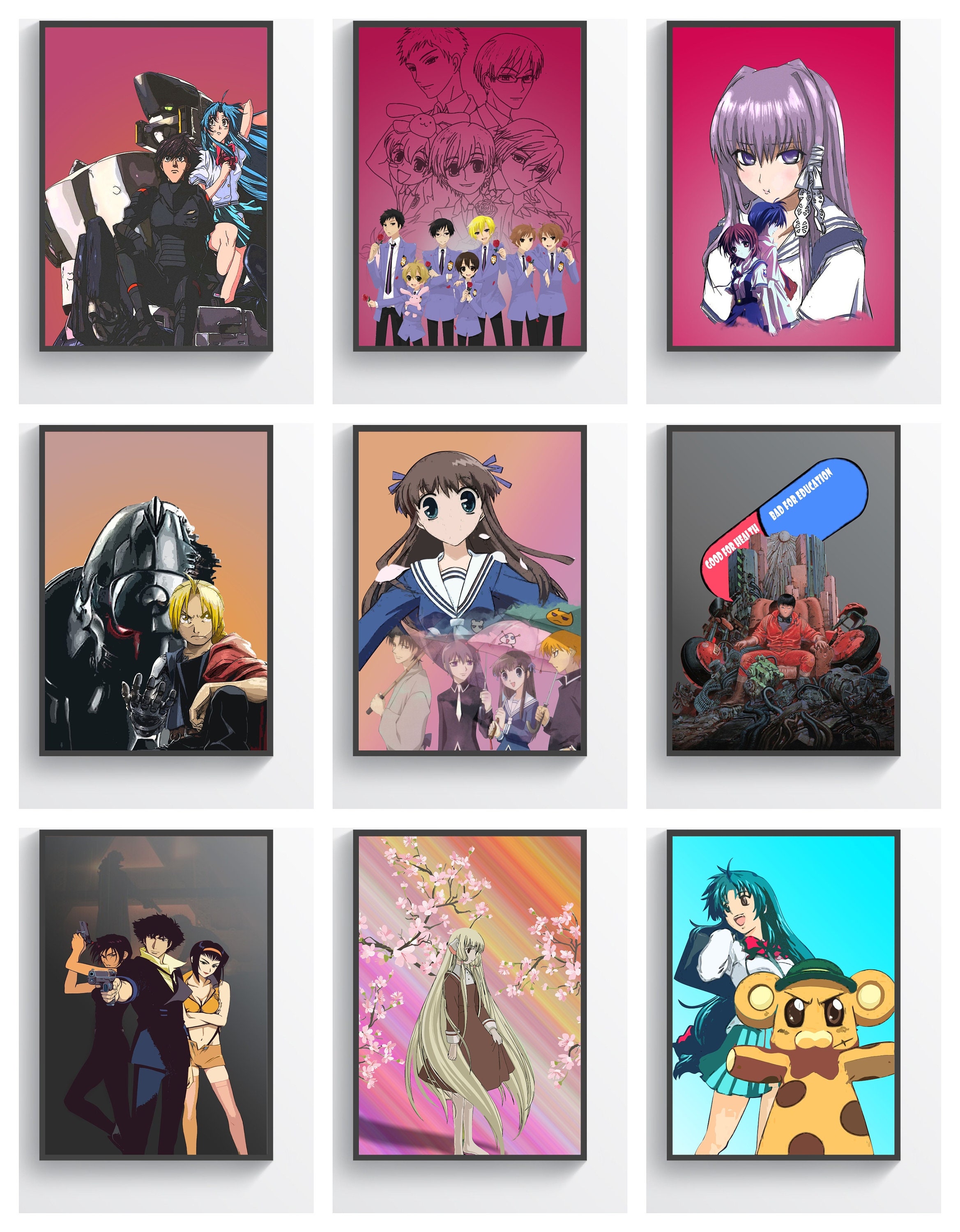 Anime Poster Original Minimalistic Art Gifting Home Decor Etsy