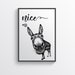 NICE ASS Bathroom Print donkey Art Bathroom Prints Minimalist Wall Funny Art Poster 