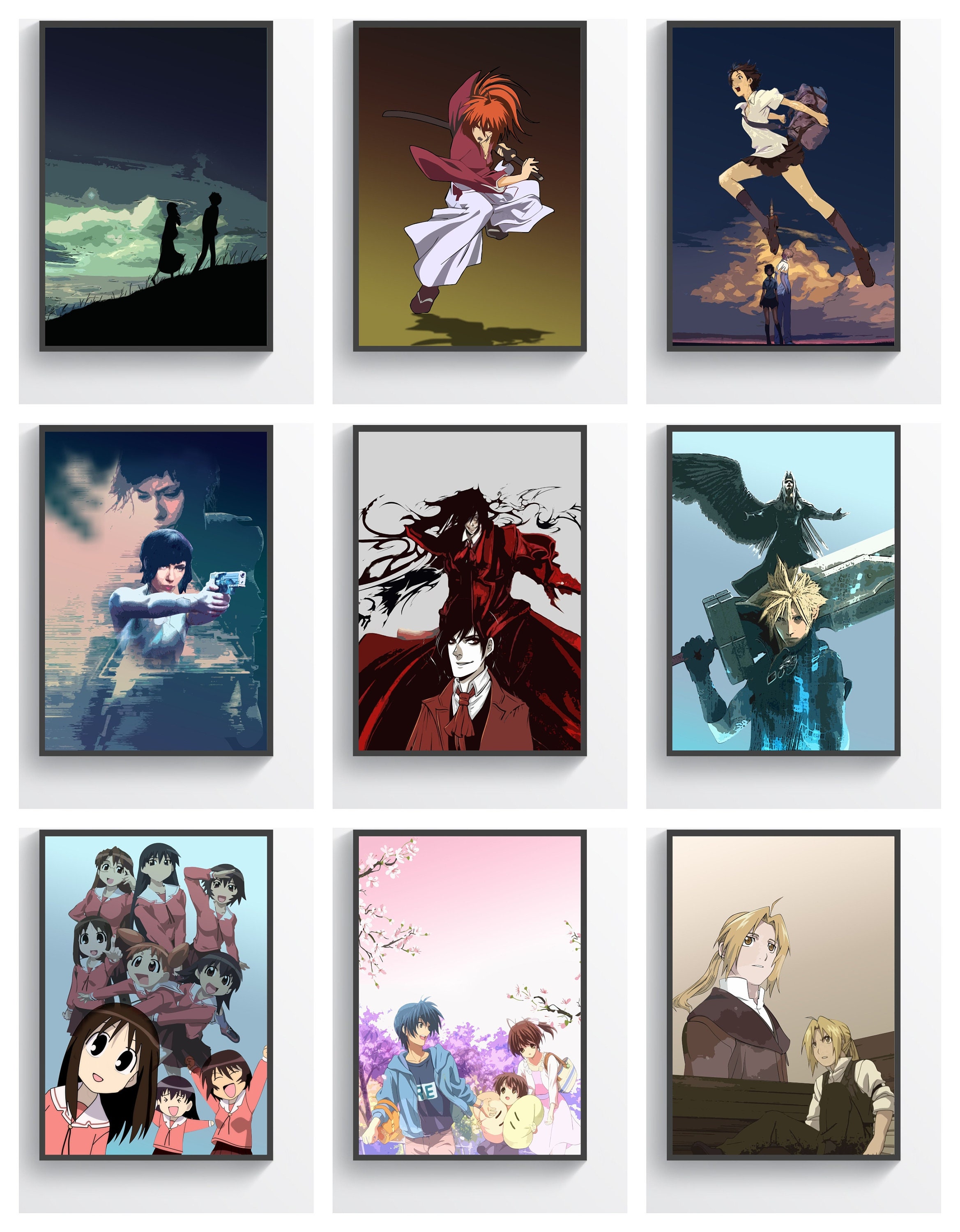 Anime Poster Original Minimalistic Art Gifting Home Decor Etsy