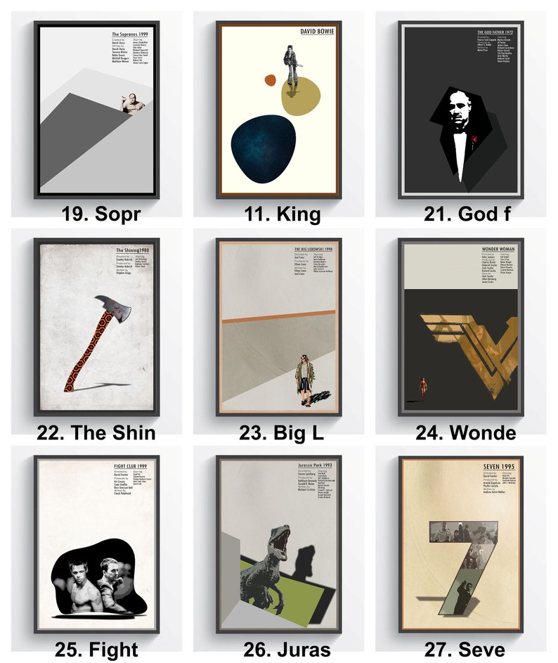 Minimalist Movie Poster Art Print Custom Movie Wall Art Movie - Etsy UK