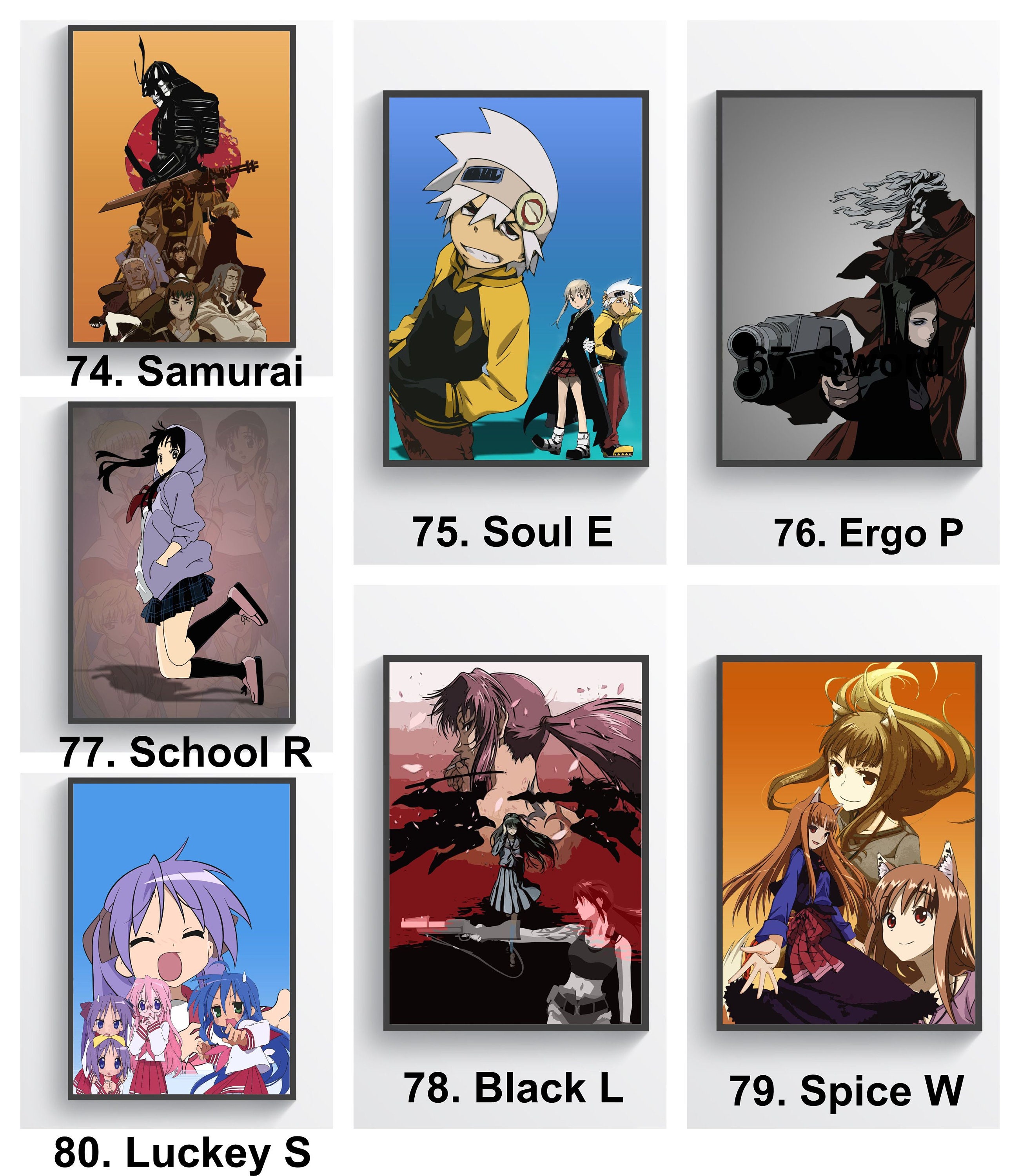 Anime Poster Original Minimalistic Art Gifting Home Decor Etsy UK