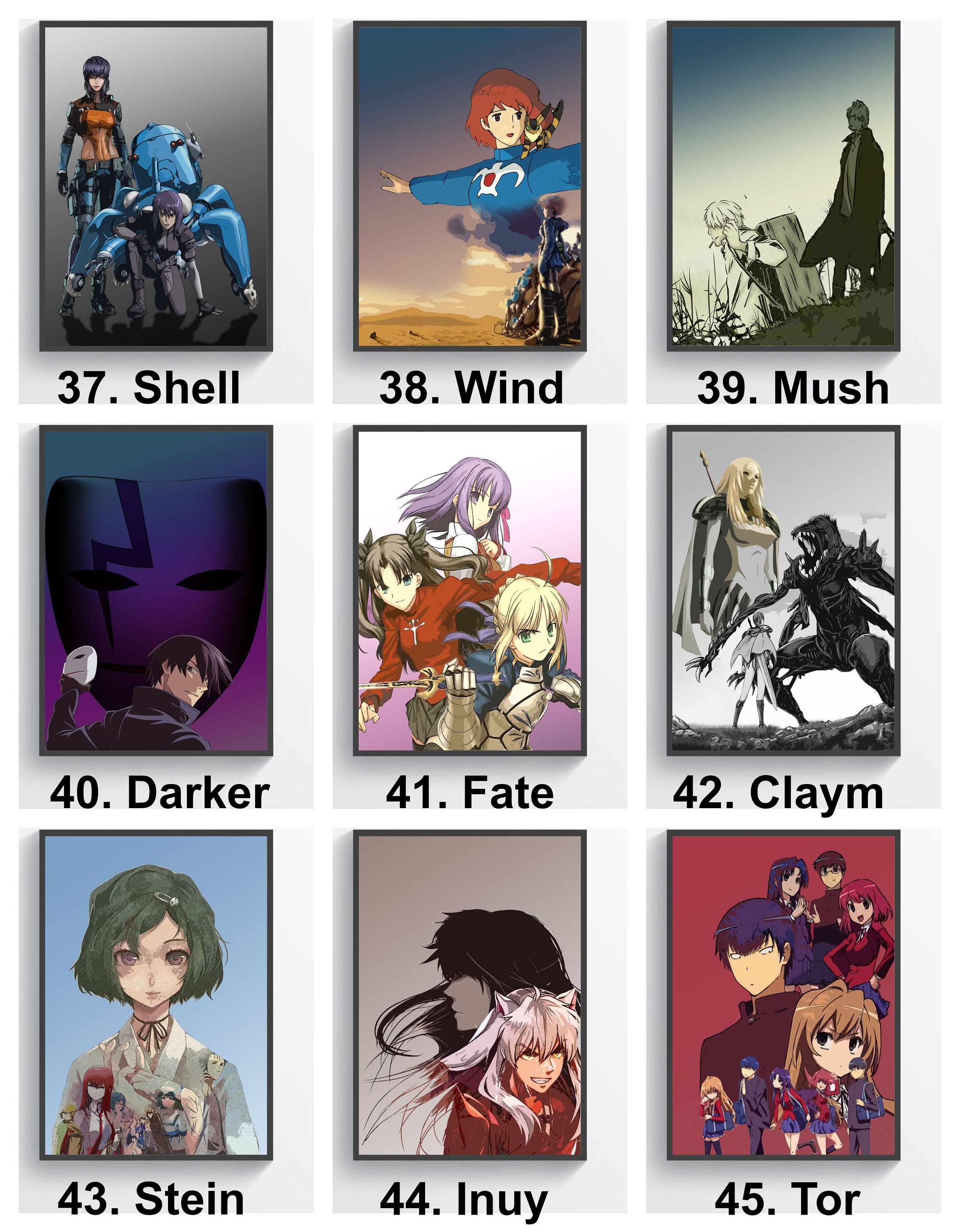 Anime Poster Original Minimalistic Art Gifting Home Decor Etsy UK