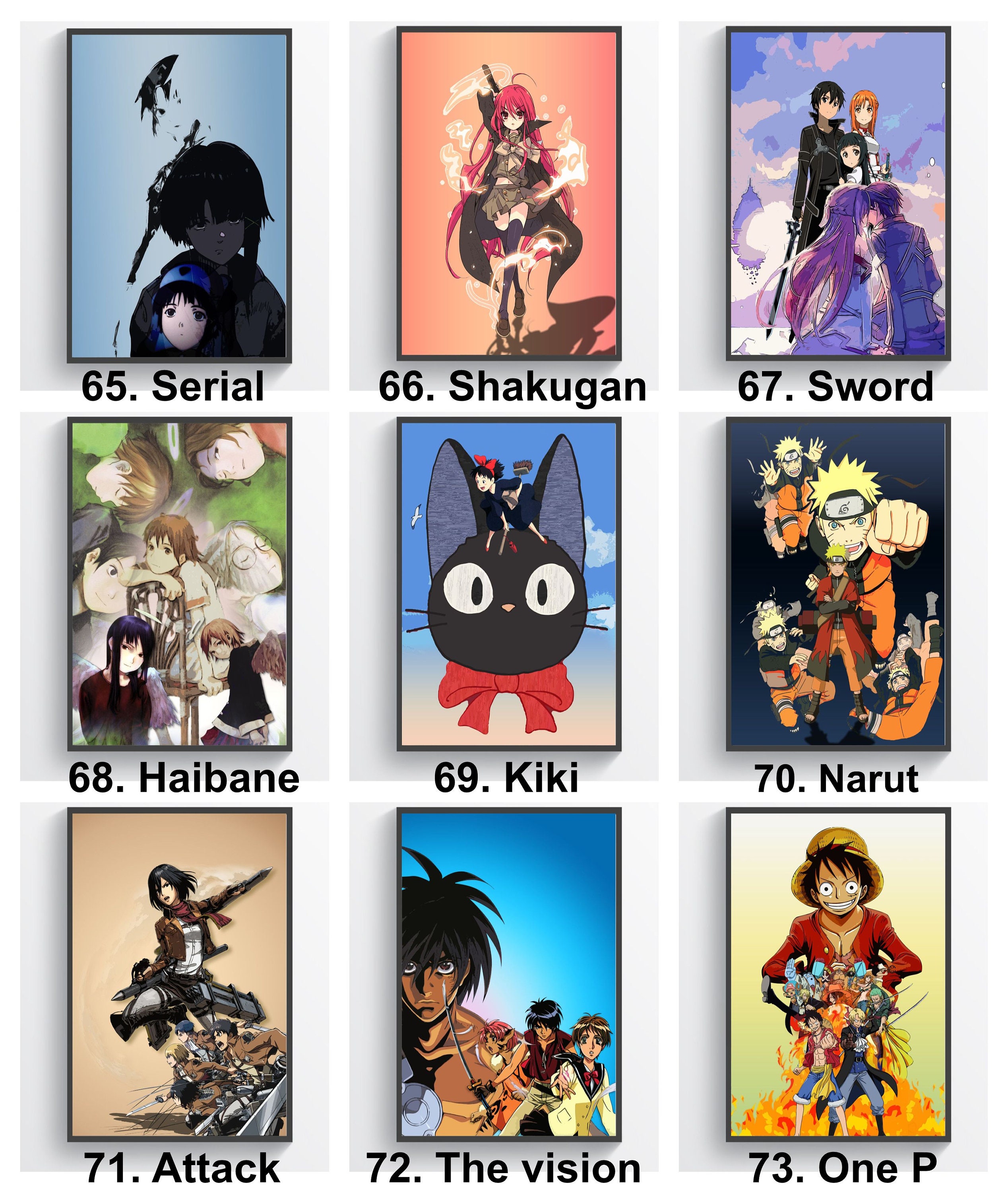 Anime Poster Original Minimalistic Art Gifting Home Decor Etsy UK