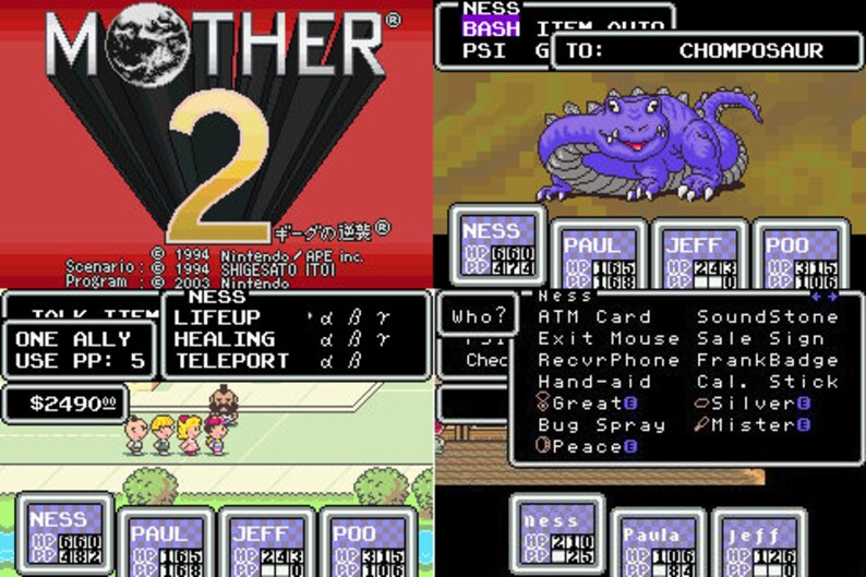 Mother 1 2 Game Boy Advance Gba English Translated Earthbound