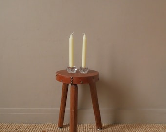 Pair of Lorraine crystal candlesticks, handmade object, artisanal production