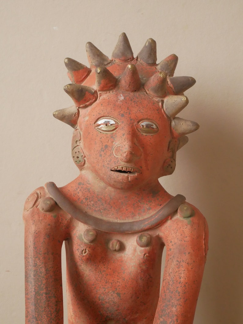 Inca Aztec Terracotta Sculpture Statue Handmade Pottery Ethnic Tribal ...