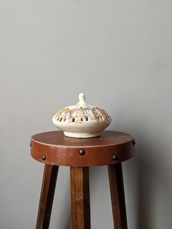 Handmade ceramic jewelry box pottery handmade old ceramics