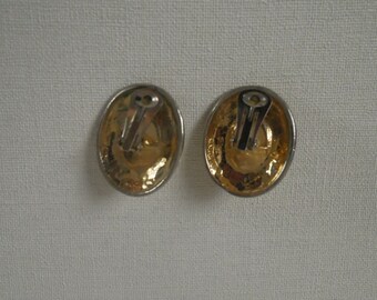 Boucles D'oreilles Clips Vintage Années 60-70 - Motif Entrelacs Doré - Bijou Rétro Fantaisie