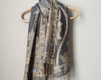 écharpe en pashmina et soie