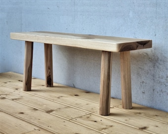 Holzbank für die Halle, Massivholz, Couchtisch aus Esche, klassisch, minimalistisch, Flurbank,