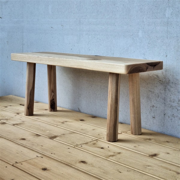 Banc en bois pour le hall, bois massif, table basse en frêne, classique, minimaliste, banc de hall,