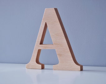 Wooden letters, wood letter, initials, wood decor, beech, ash