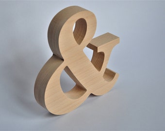 Lettere in legno, iniziali in legno. 3 cm, spesso, in piedi