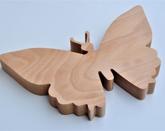 Wooden butterfly, wooden wall decor, home kids wood decor, kids room