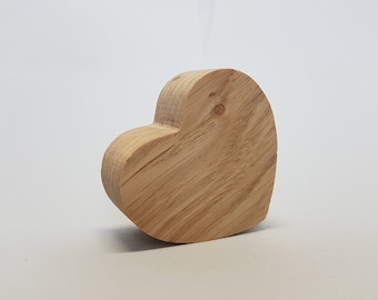 Maniglie per mobili in legno, pomelli per mobili in legno, motivo a cuore, cuore, rovere