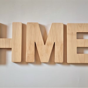 Juego de letras para pared de madera maciza, HME, decorativas para colgar, boho, naturales, decoraciones de pared rústicas, accesorios de madera