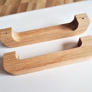 Oak knobs,modern knobs,pull and drawer, Wooden handles for furniture, oak, beech wood Cabinet Pulls/Solid Handles PAX handles image 2