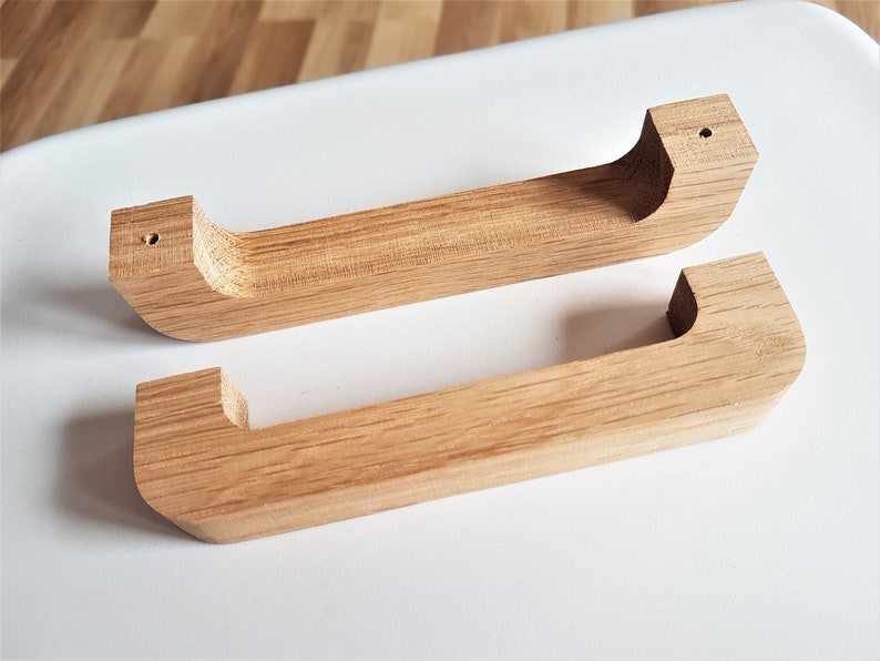 Oak knobs,modern knobs,pull and drawer, Wooden handles for furniture, oak, beech wood Cabinet Pulls/Solid Handles PAX handles image 2