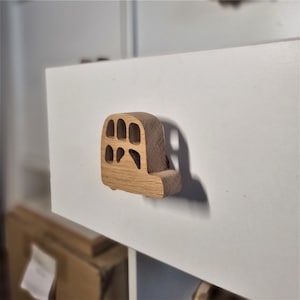 Holzmöbelgriffe, Möbelknöpfe aus Holz, Kinderauto, Kinderzimmer, Bus, Ikea Möbelknopf, Natur