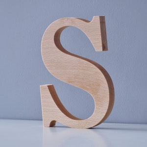 Wooden letters, wood letter, initials, wood decor, beech, ash image 7