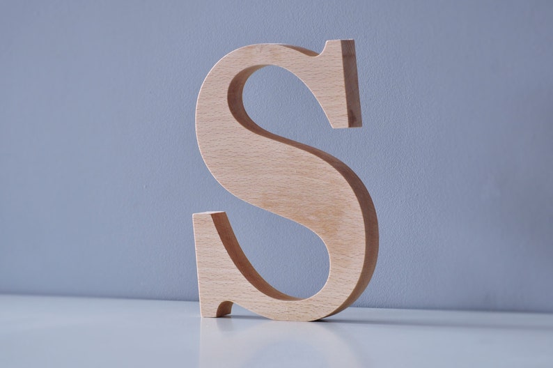 Wooden letters, wood letter, initials, wood decor, beech, ash image 7