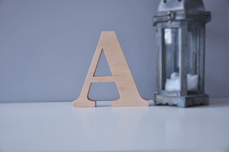 Wooden letters, wood letter, initials, wood decor, beech, ash image 6