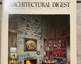 Architectural, Digest, 1970's, Magazine, AD, Home, Decorating, Mid-Century, Interior, Design, Vintage