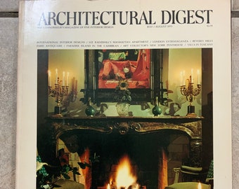 Architectural, Digest, 1970's, Magazine, AD, Home, Decorating, Mid-Century, Interior, Design, Vintage