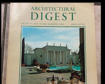 Architectural Digest, 1970's, Vintage, AD, Magazine, Interior Design, Home Decor, Mid-Century