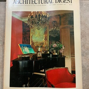 Architectural Digest, 1970's, Vintage, AD, Magazine, Interior Design ...