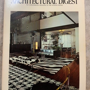 Architectural Digest, 1970's, Vintage, AD, Magazine, Interior Design ...