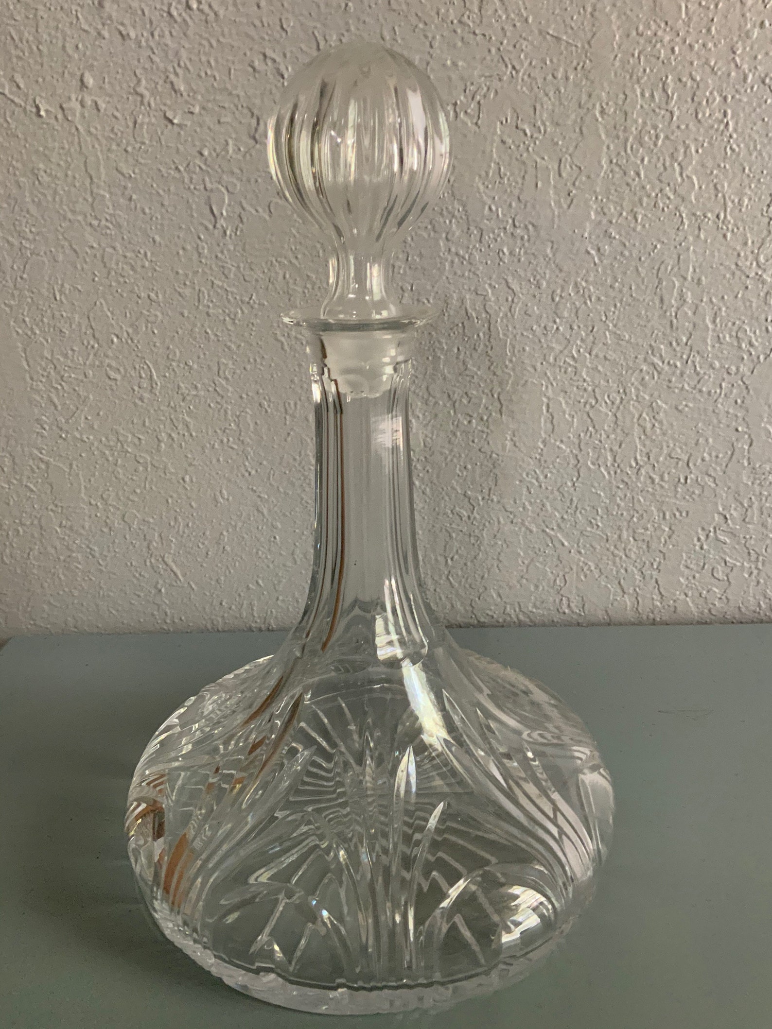 Vintage Ship's Decanter Crystal Captain's Etsy